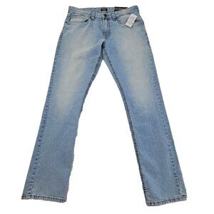 Buffalo Bitton Ash Slim Jeans Men's W32 L32 Light Wash Straight Leg NWT Stretch